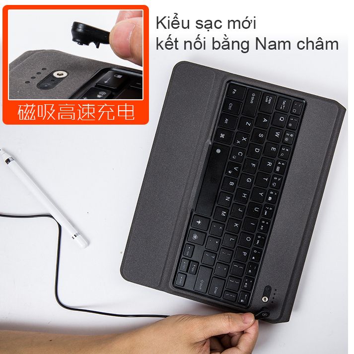 Bàn phím bluetooth kèm bao da bluetooth cho Ipad pro 11 2017 BOW T-1011 - Phụ Kiện Điện Tử Việt Nam
