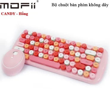 Bàn phím chuột không dây màu hồng Candy chính hãng Mofii - Phụ Kiện Điện Tử Việt Nam