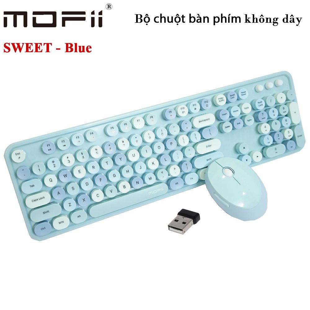 Bộ bàn phím chuột không dây phối nhiều màu dễ thương Mofii Sweet - Phụ Kiện Điện Tử Việt Nam