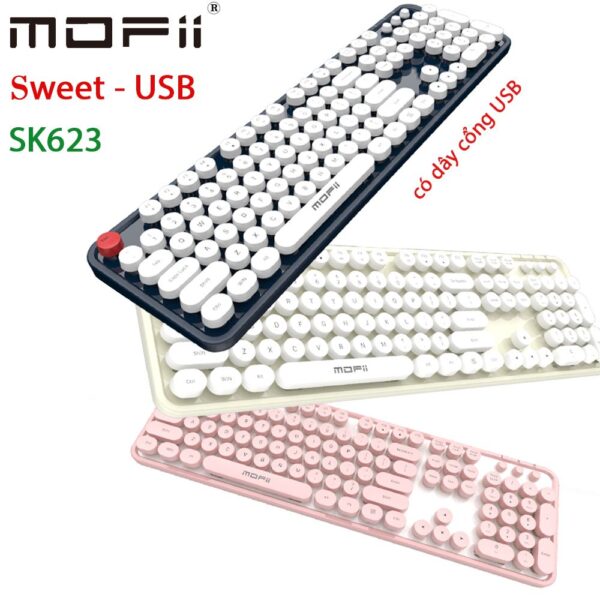 Bàn phím máy tính full size có dây Mofii Sweet SK623 - Wired keyboard