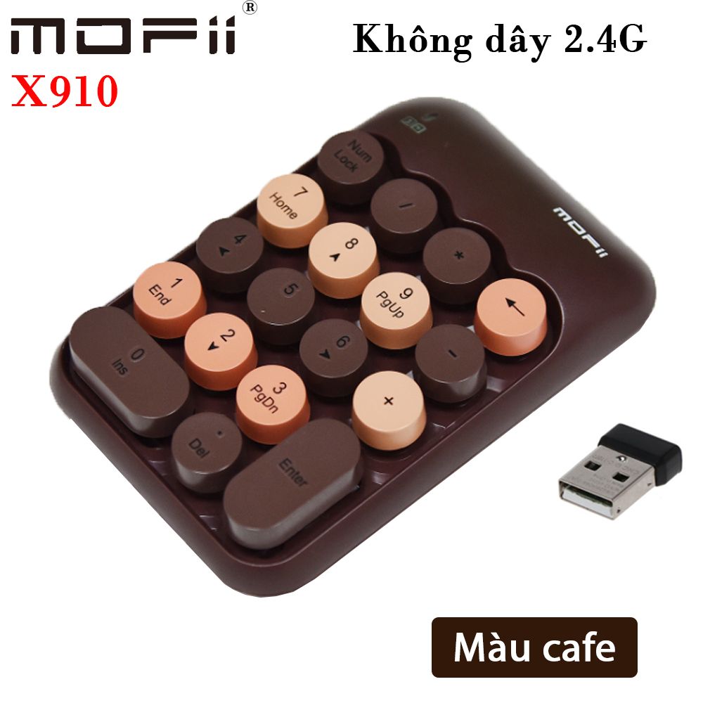 Bàn Phím Số Không Dây Mofii X910 Nhiều Màu Dễ Thương - Phụ Kiện Điện Tử Việt Nam