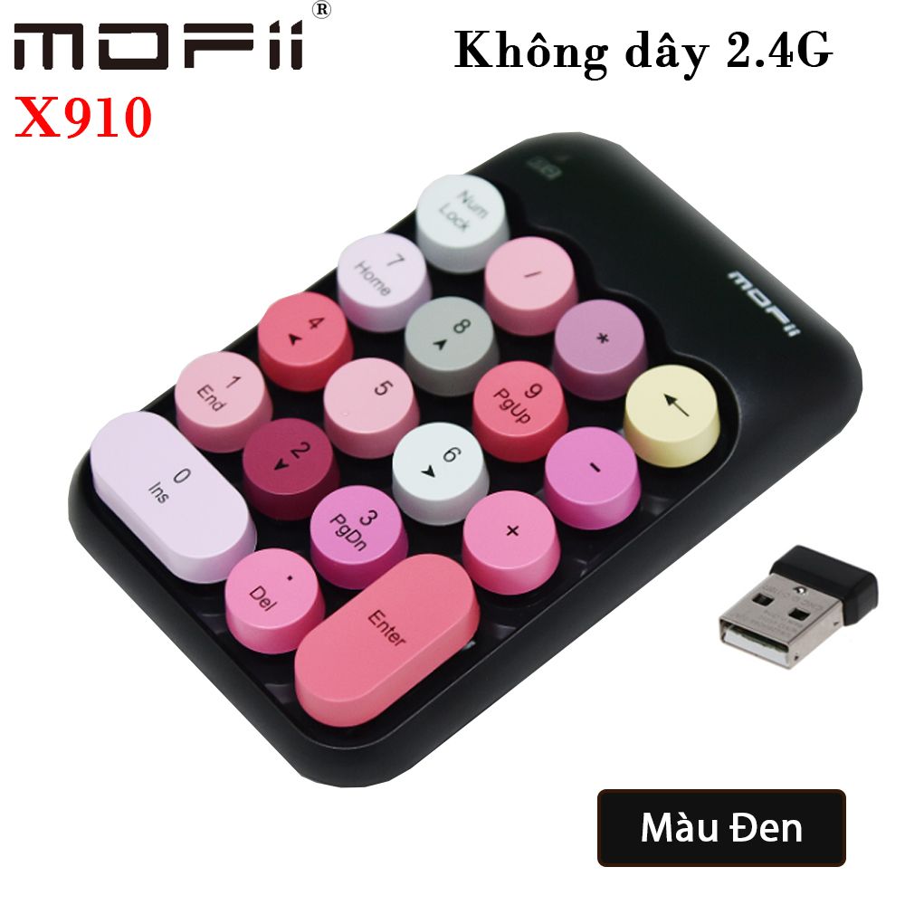 Bàn Phím Số Không Dây Mofii X910 Nhiều Màu Dễ Thương - Phụ Kiện Điện Tử Việt Nam