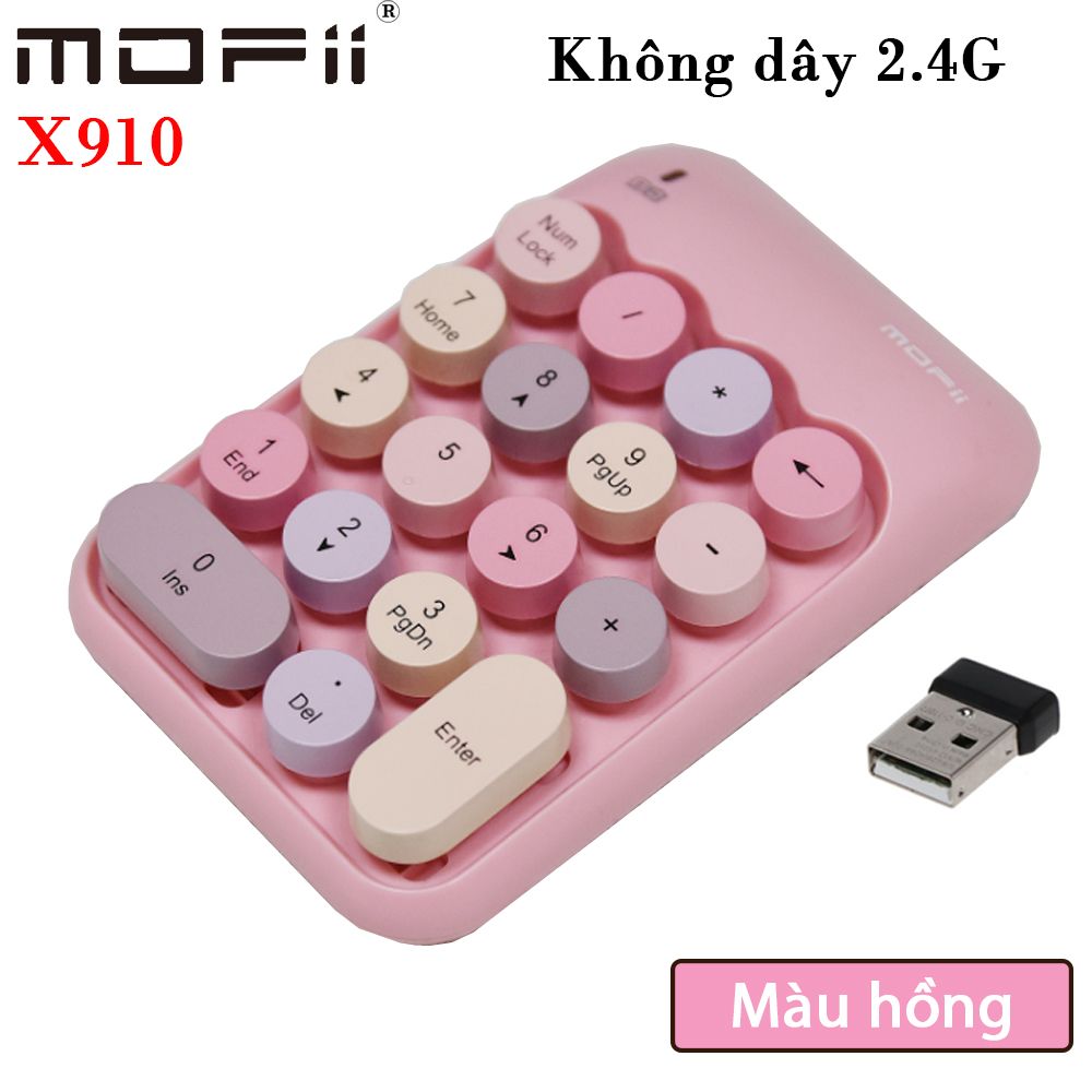 Bàn Phím Số Không Dây Mofii X910 Nhiều Màu Dễ Thương - Phụ Kiện Điện Tử Việt Nam