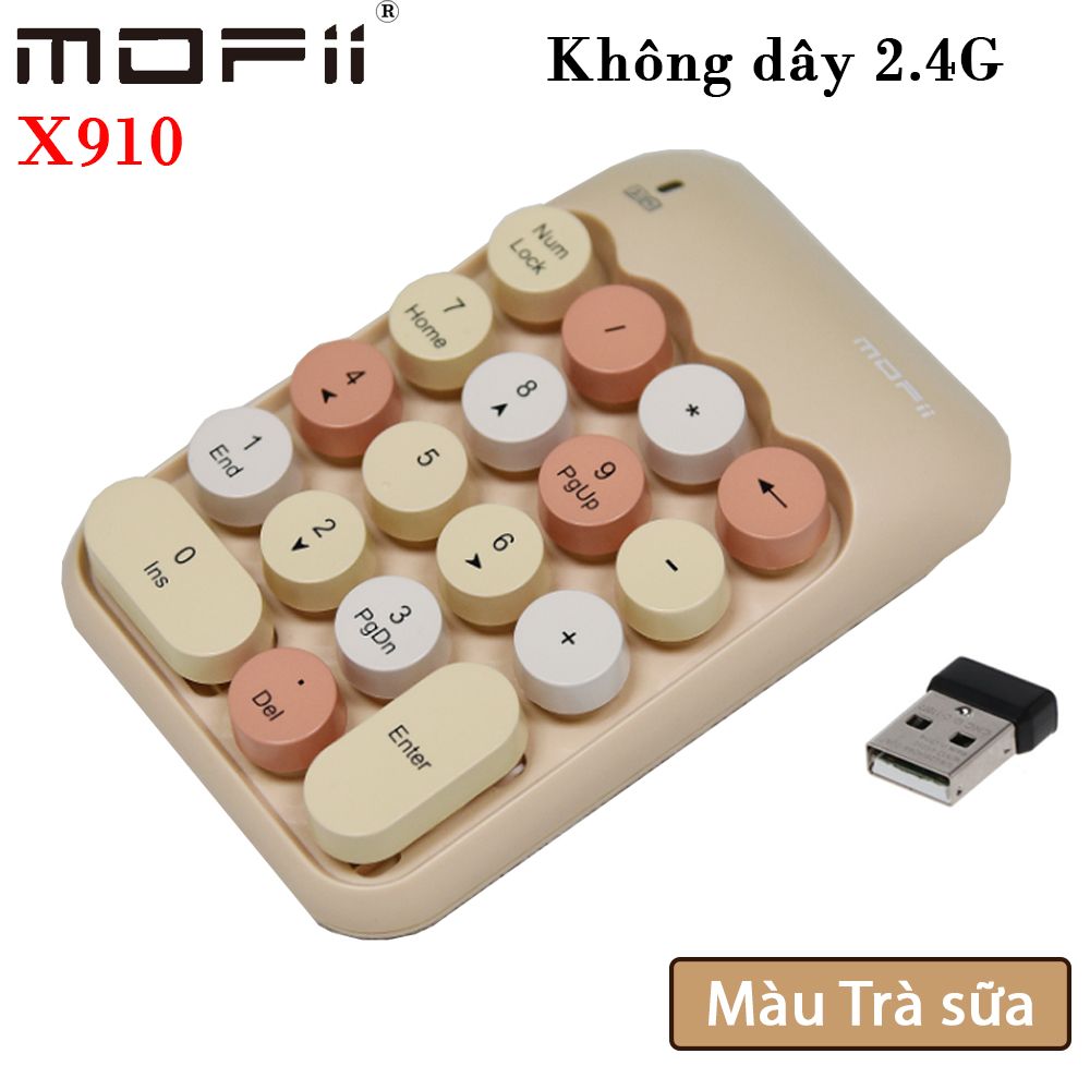 Bàn Phím Số Không Dây Mofii X910 Nhiều Màu Dễ Thương - Phụ Kiện Điện Tử Việt Nam