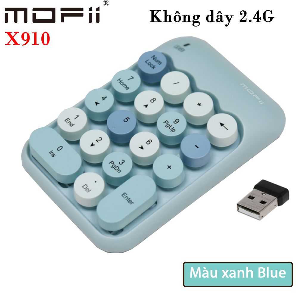 Bàn Phím Số Không Dây Mofii X910 Nhiều Màu Dễ Thương - Phụ Kiện Điện Tử Việt Nam