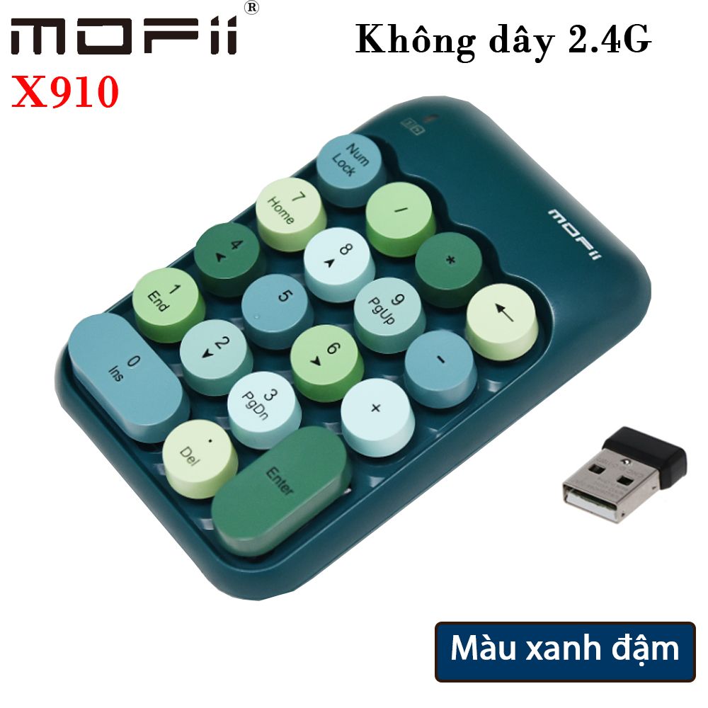 Bàn Phím Số Không Dây Mofii X910 Nhiều Màu Dễ Thương - Phụ Kiện Điện Tử Việt Nam