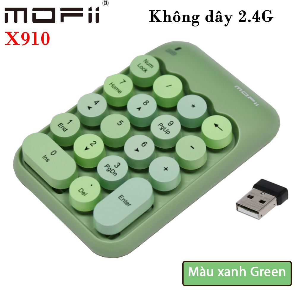 Bàn Phím Số Không Dây Mofii X910 Nhiều Màu Dễ Thương - Phụ Kiện Điện Tử Việt Nam