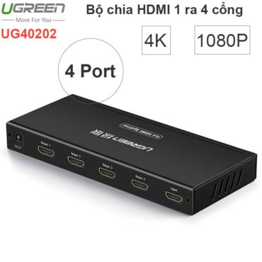Bộ chia cổng HDMI 1 ra 4 4K 30Hz 3D Ugreen 40202 - Phụ Kiện Điện Tử Việt Nam