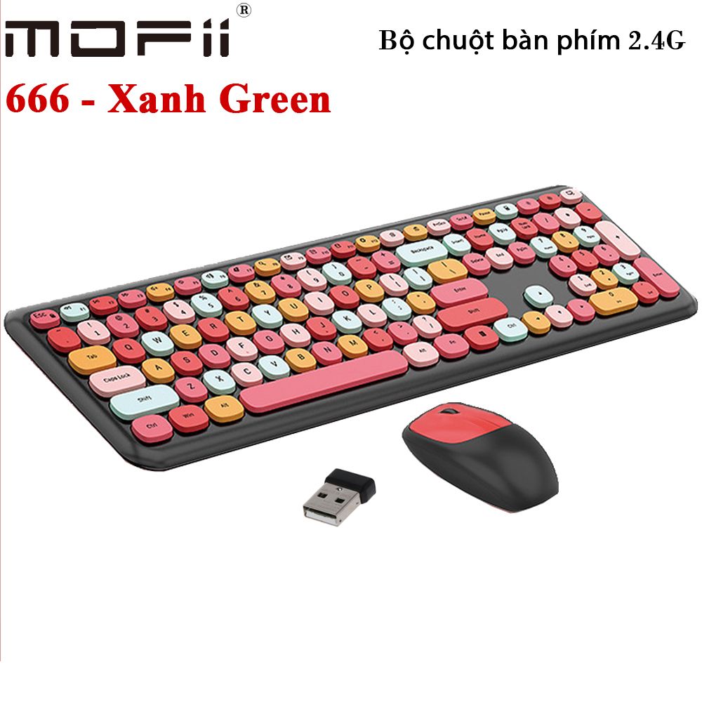 Bộ bàn phím chuột không dây mofii 666 phối nhiều màu - Phụ Kiện Điện Tử Việt Nam