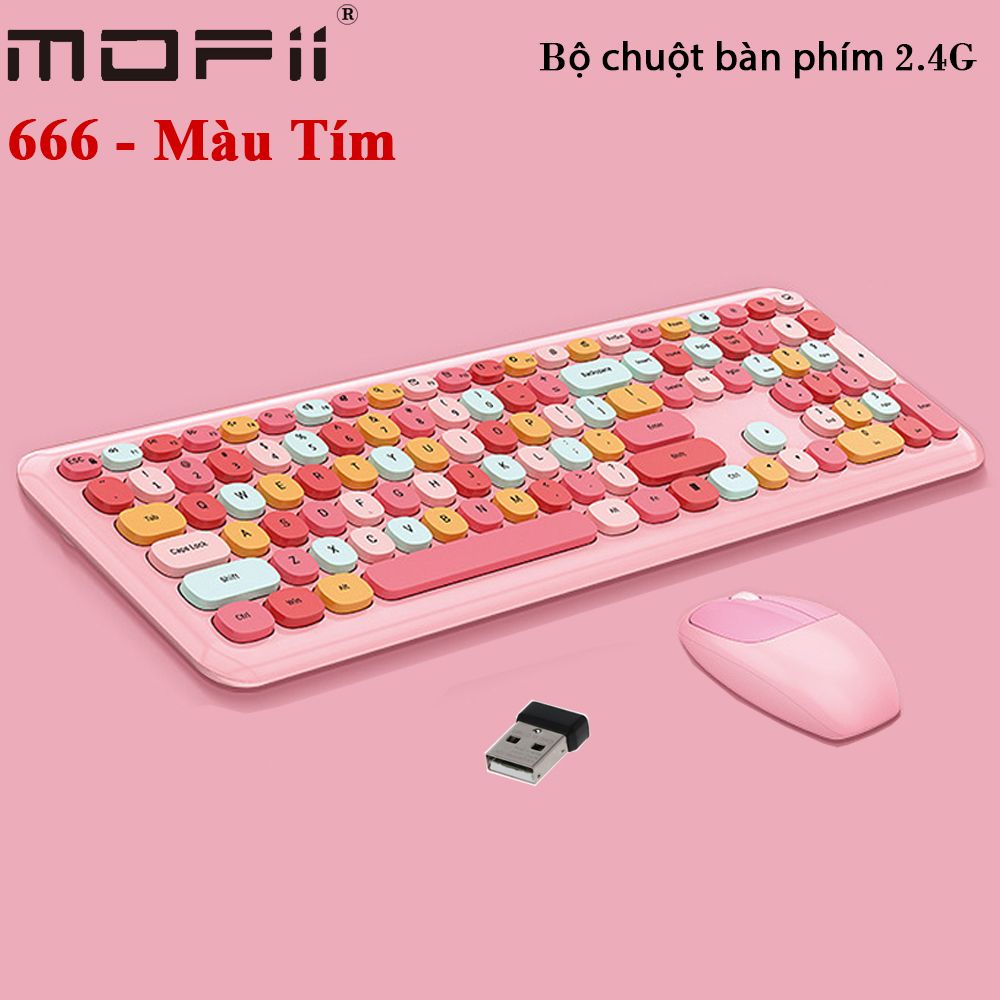 Bộ bàn phím chuột không dây mofii 666 phối nhiều màu - Phụ Kiện Điện Tử Việt Nam