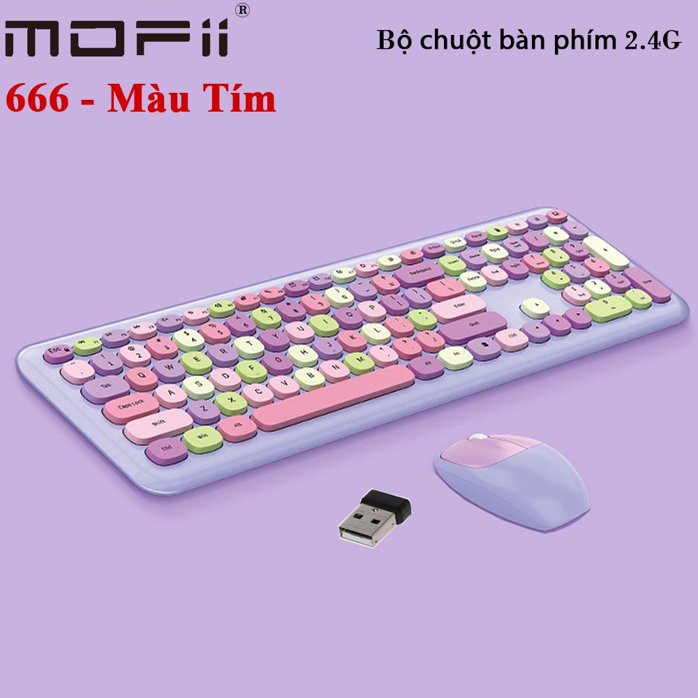 Bộ bàn phím chuột không dây mofii 666 phối nhiều màu - Phụ Kiện Điện Tử Việt Nam