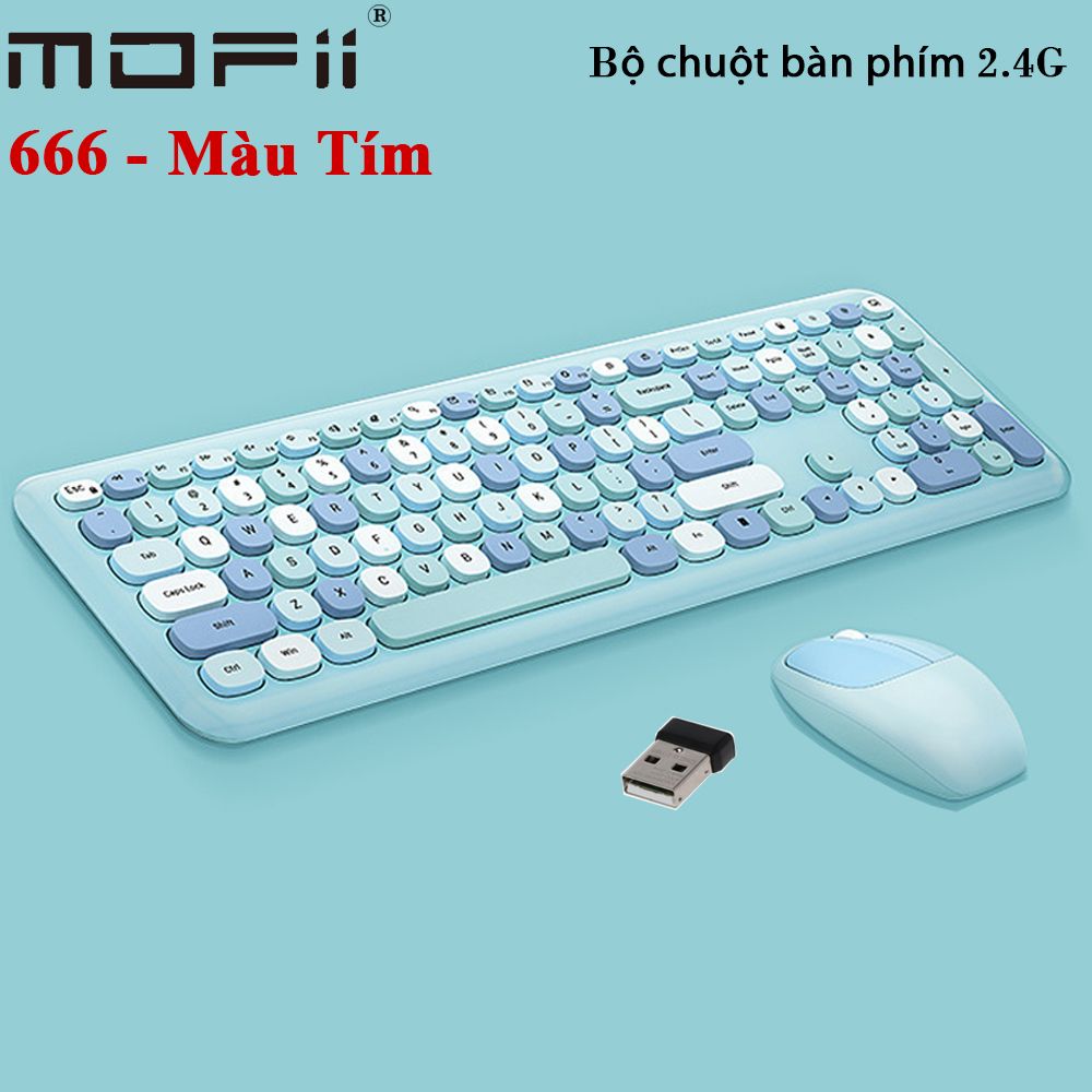 Bộ bàn phím chuột không dây mofii 666 phối nhiều màu - Phụ Kiện Điện Tử Việt Nam