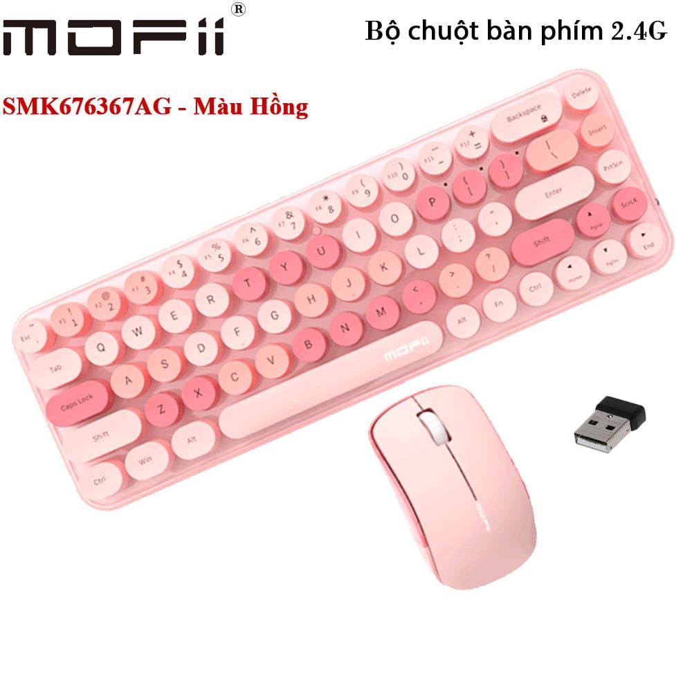 Bàn phím chuột không dây Mofii SMK676367AG phối nhiều màu - Phụ Kiện Điện Tử Việt Nam