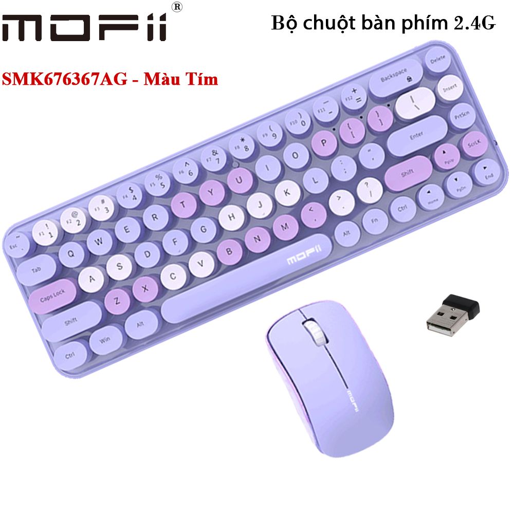 Bàn phím chuột không dây Mofii SMK676367AG phối nhiều màu - Phụ Kiện Điện Tử Việt Nam