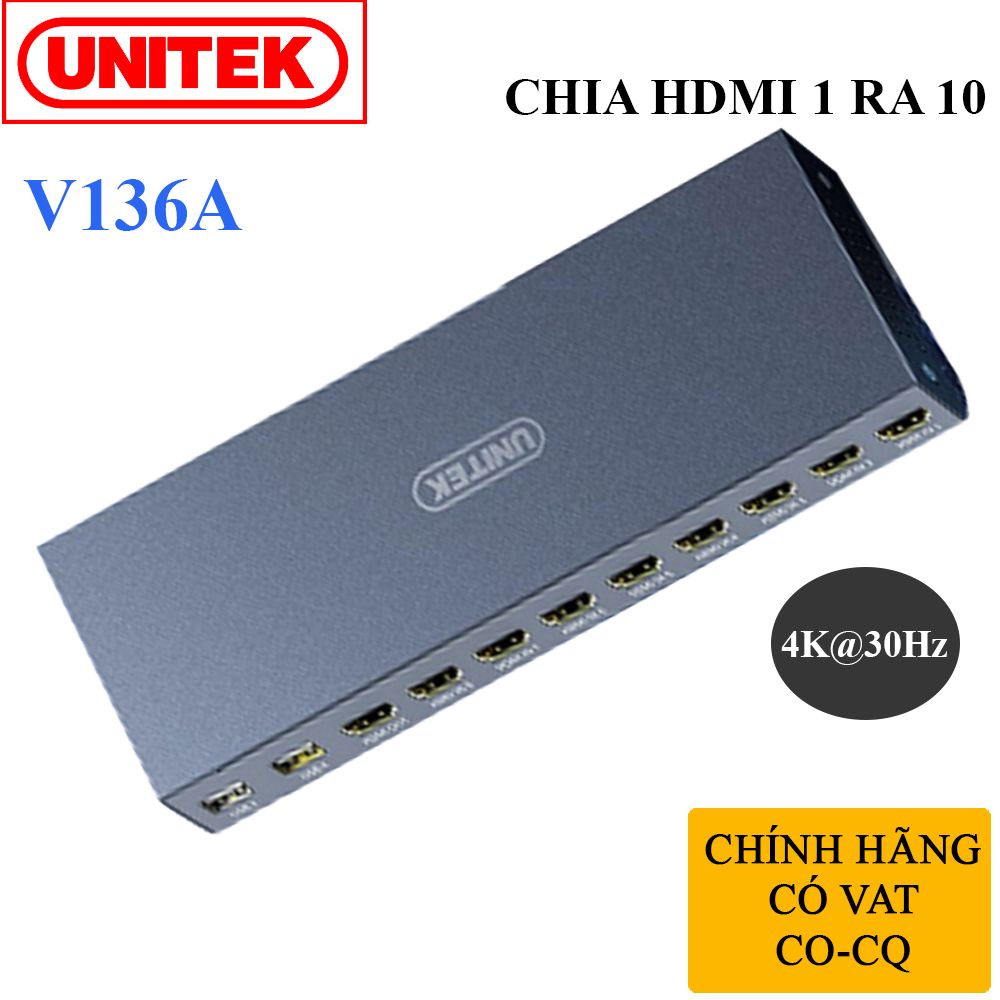 Bộ chia cổng HDMI 1 ra 2 4K2K@30Hz 3D Unitek V130A - Phụ Kiện Điện Tử Việt Nam
