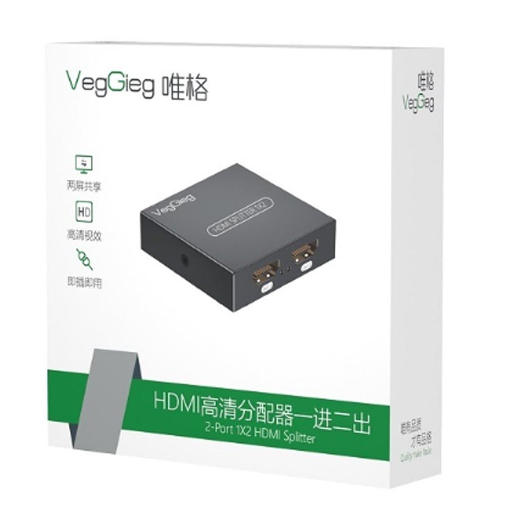 Bộ chia HDMI splitter V1.4 2 port 4K30Hz 3D Veggieg V-HD06 - Phụ Kiện Điện Tử Việt Nam