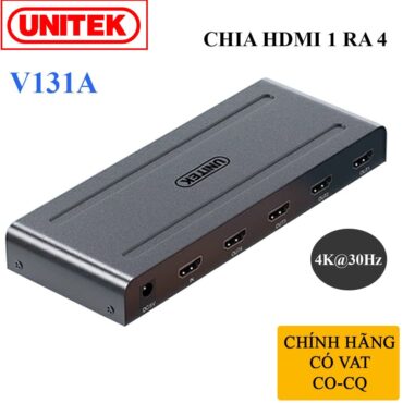 Bộ chia cổng HDMI 1 ra 4 4K2K@30Hz 3D chính hãng Unitek V131A - Phụ Kiện Điện Tử Việt Nam