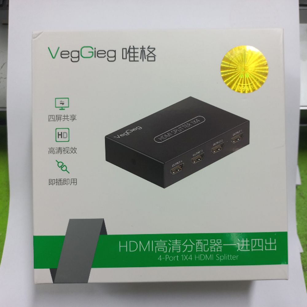Bộ chia HDMI splitter V1.4 4 port 4K30Hz 3D Veggieg V-HD07 - Phụ Kiện Điện Tử Việt Nam