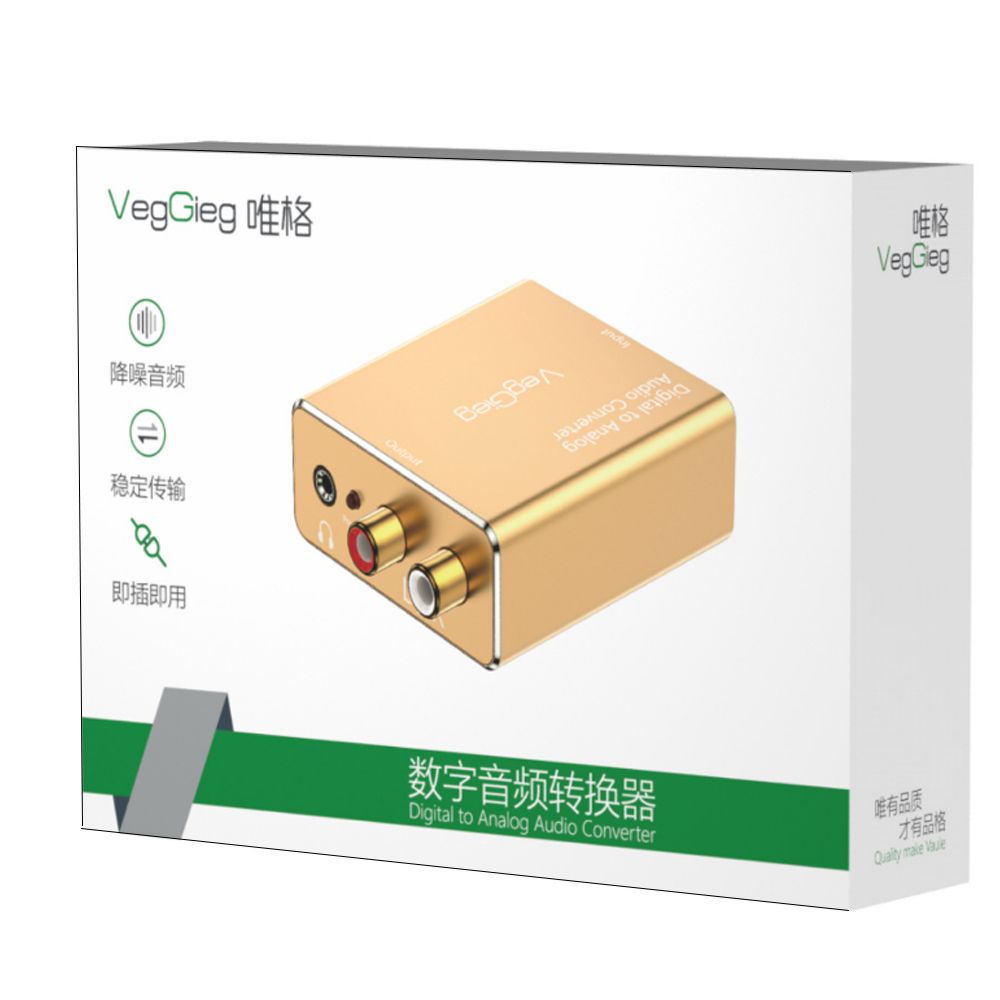 Bộ chuyển đổi âm thanh Quang Optical Coaxial sang AV-RCA Veggieg V-F101 - Phụ Kiện Điện Tử Việt Nam
