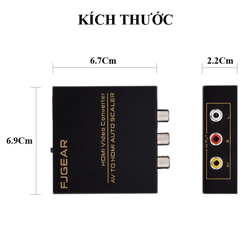 Bộ chuyển đổi AV to HDMI 1080P chính hãng FJGEAR FJ-AH1308 - Phụ Kiện Điện Tử Việt Nam