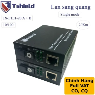 Bộ kéo dài RJ45 qua cáp quang Single mode 20Km 10/100 chính hãng T-Shield TS-F1E1-20 - Phụ Kiện Điện Tử Việt Nam