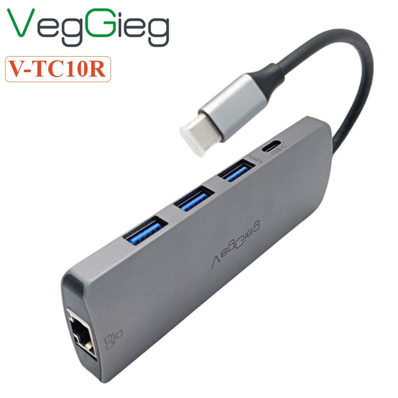 Bộ chuyển hub USB Type C 10 trong 1 Veggieg V-TC10R - Phụ Kiện Điện Tử Việt Nam