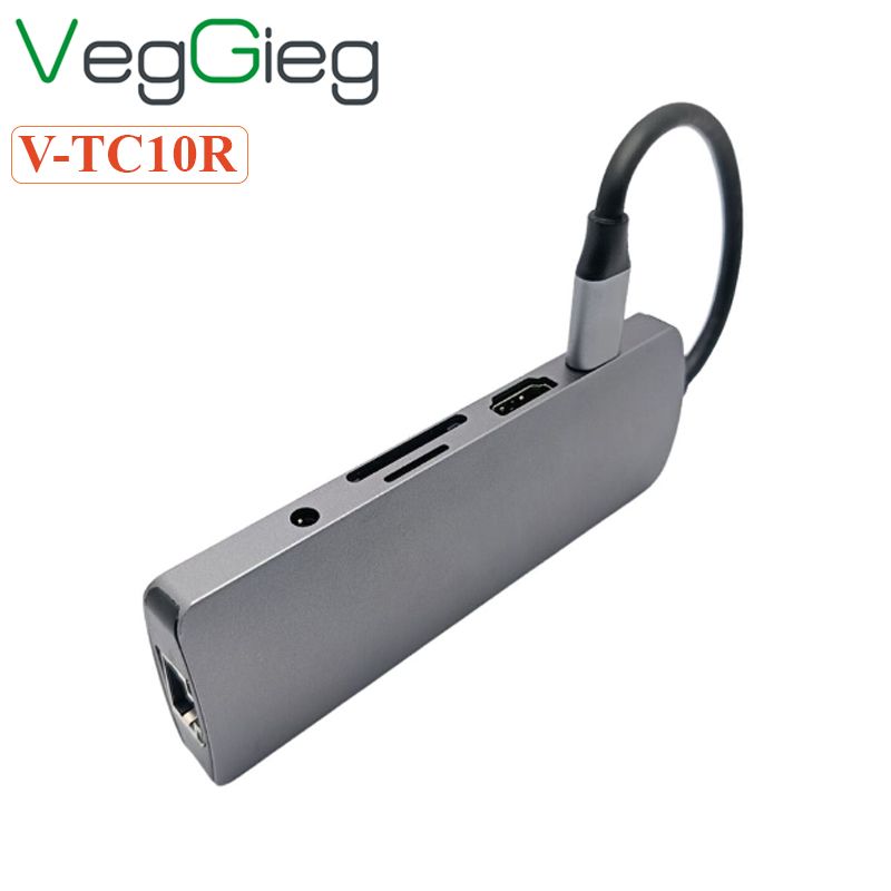 Bộ chuyển hub USB Type C 10 trong 1 Veggieg V-TC10R - Phụ Kiện Điện Tử Việt Nam