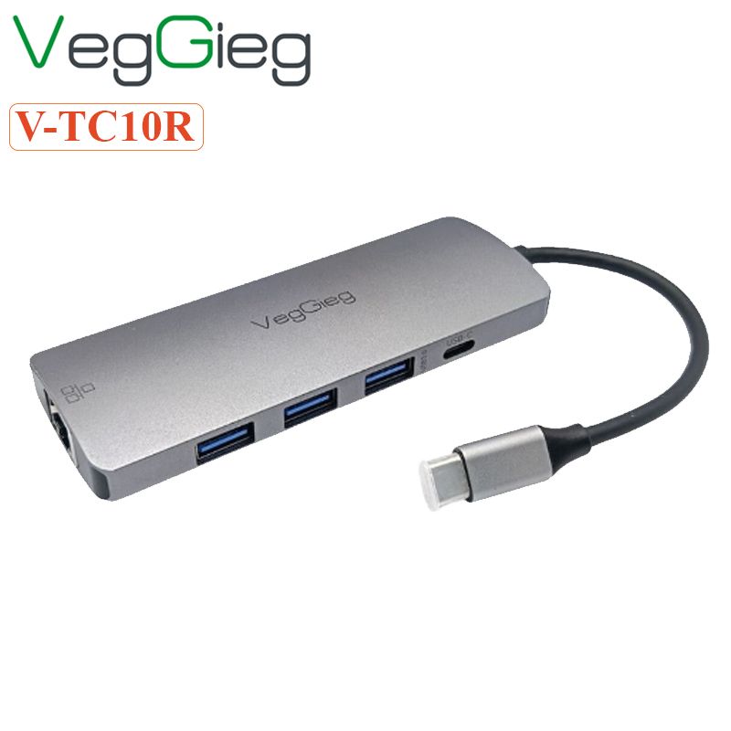 Bộ chuyển hub USB Type C 10 trong 1 Veggieg V-TC10R - Phụ Kiện Điện Tử Việt Nam