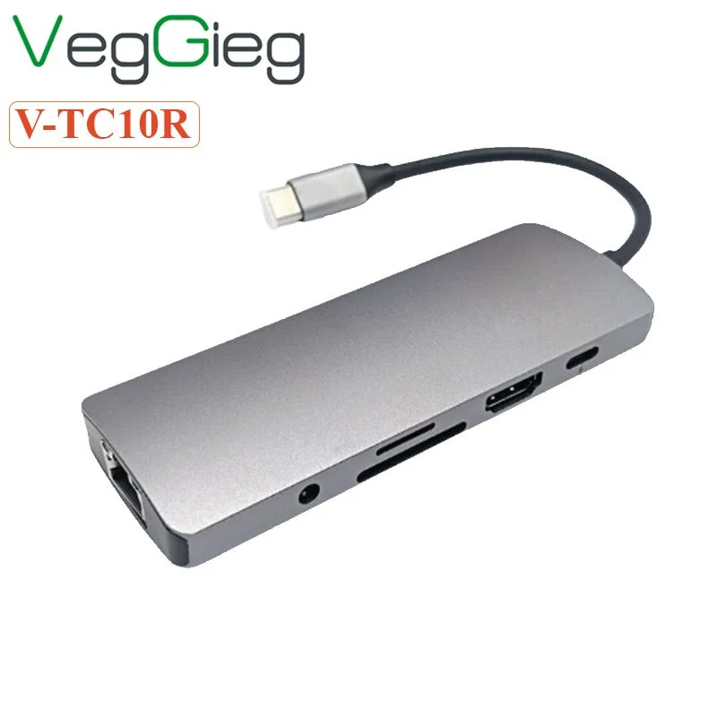 Bộ chuyển hub USB Type C 10 trong 1 Veggieg V-TC10R - Phụ Kiện Điện Tử Việt Nam