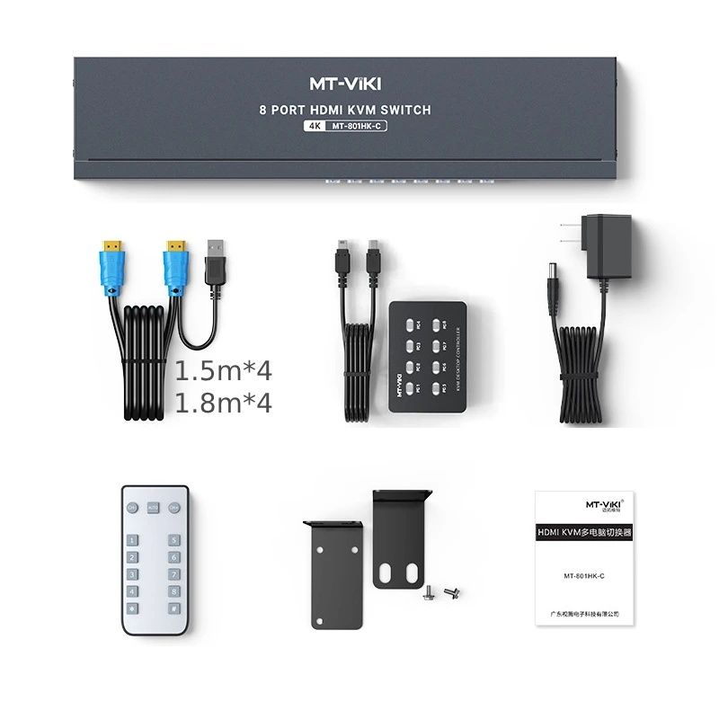 Bộ chuyển mạch HDMI USB KVM Switch 8 ra 1 hỗ trợ 4K 30Hz MT-VIKI MT-801HK-C - Phụ Kiện Điện Tử Việt Nam