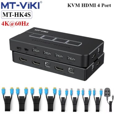 KVM Switch HDMI 4x1 - Bộ chuyển mạch HDMI và USB 4 vào 1 ra 4K60Hz MT-VIKI MT-KH4S - Phụ Kiện Điện Tử Việt Nam