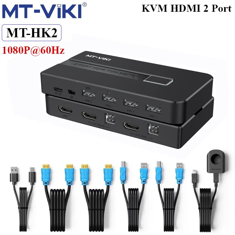 KVM Switch HDMI 4x1 - Bộ chuyển mạch HDMI và USB 4 vào 1 ra 1080P@60Hz MT-VIKI MT-KH4 - Phụ Kiện Điện Tử Việt Nam