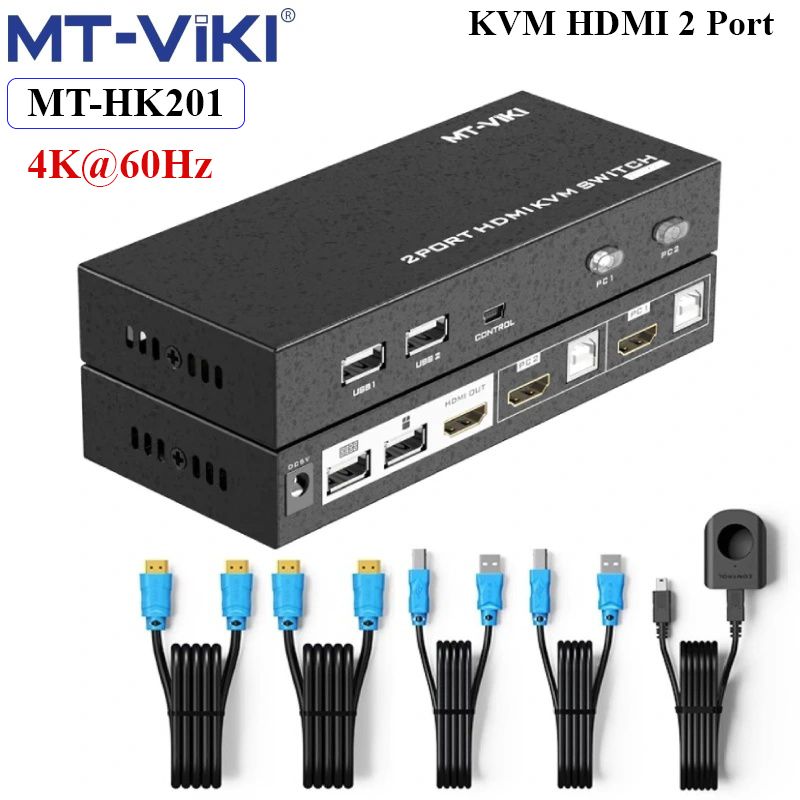 Bộ chuyển mạch HDMI KVM Switch 4 ra 1 cổng - KVM HDMI 4 port V2.0 4K60Hz MT-VIKI MT-HK401 - Phụ Kiện Điện Tử Việt Nam