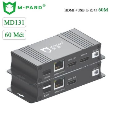 Bộ kéo dài HDMI và USB phím chuột qua cáp mạng RJ45 chính hãng M-Pard MD131 - 60 Mét - Phụ Kiện Điện Tử Việt Nam