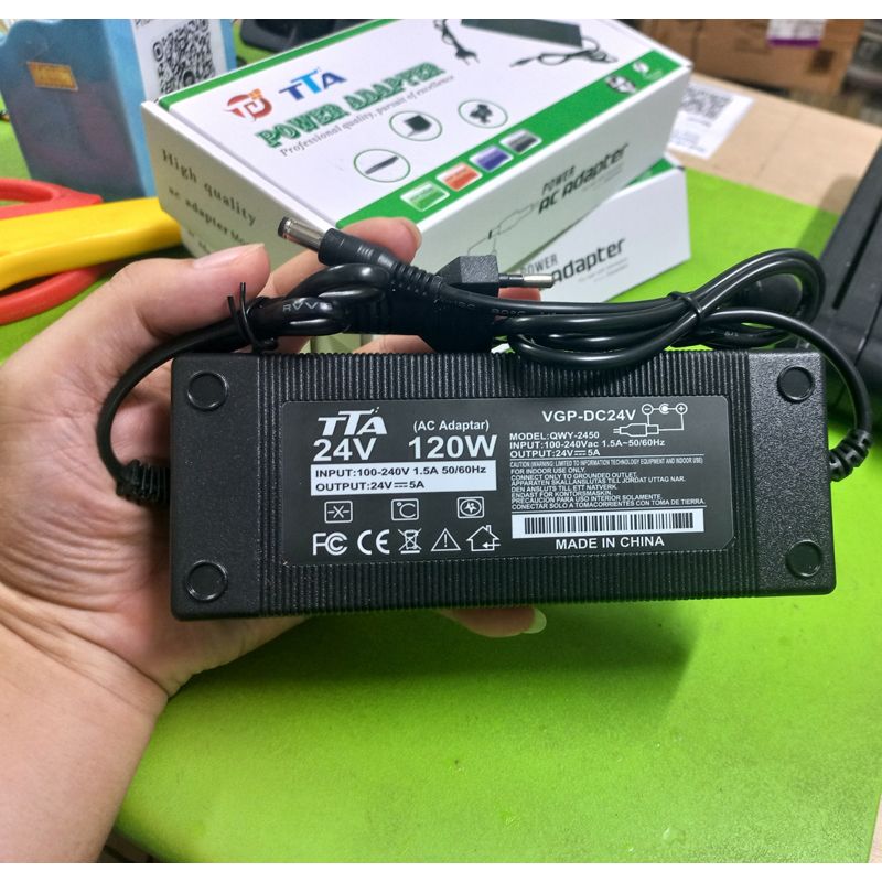 Nguồn adapter 24V-5A 5.5 x 2.5mm chính hãng TTA QWY-2450 - Phụ Kiện Điện Tử Việt Nam