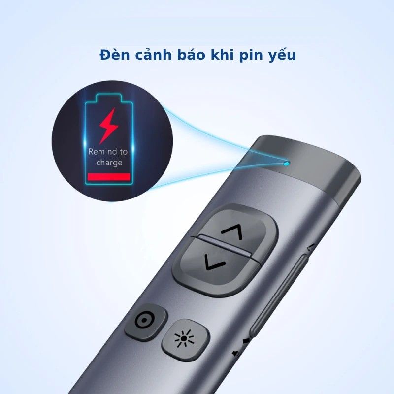 Bút trình chiếu Bluetooth dùng cho màn hình led Norwii N97S-G laser màu xanh - Phụ Kiện Điện Tử Việt Nam