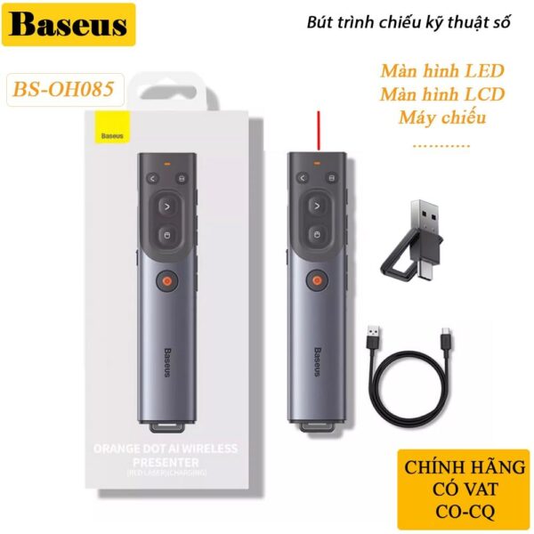 Bút trình chiếu dùng cho màn hình LED tivi đầu nhận type A và type C chính hãng Baseus BS-OH085