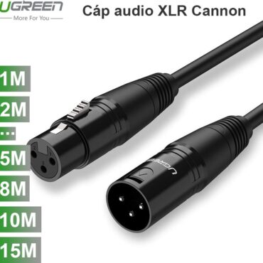 Cáp XLR cannon 1 đầu đực 1 đầu cái Ugreen 1M 2M 3M 5M 8M 10M 15M - Phụ Kiện Điện Tử Việt Nam