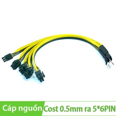 Cáp chuyển nguồn 2 đầu Cost điện ra 5 đầu 6PIN - Lấy điện từ nguồn LED ra VGA card - Phụ Kiện Điện Tử Việt Nam