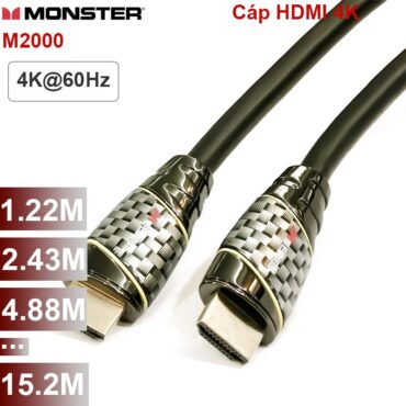 Cáp HDMI 2.0 4K60Hz Monster siêu chống nhiễu tốc độ cao 21.6Gbps 1M đến 15 mét - Phụ Kiện Điện Tử Việt Nam