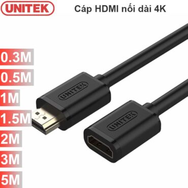 Cáp HDMI, Cáp nối dài 1 đầu đưc 1 đầu cái HDMI UNITEK 0.3M-5M, Cáp HDMI phụ kiện điện tử - Phụ Kiện Điện Tử Việt Nam