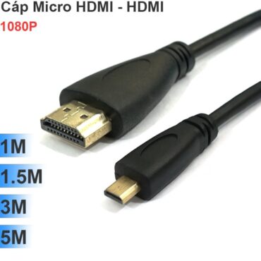 Cáp Micro HDMI sang HDMI dài 1M 1.5M 2M 3M 5M truyền HD từ Smartphone Máy ảnh Máy quay lên TV Máy chiếu - Phụ Kiện Điện Tử Việt Nam