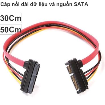 Cáp nối dài SATA+Power 50cm cho HDD, SSD, DVD loại tốt - Phụ Kiện Điện Tử Việt Nam