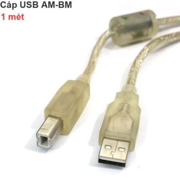Dây cáp USB AM sang BM 1 mét - Cáp USB máy in Máy scan - Phụ Kiện Điện Tử Việt Nam