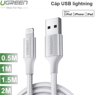 Cáp USB lightning MFI - Cáp sạc iPhone iPad iPod Ugreen 0.5M 1M 1.5M 2M - Phụ Kiện Điện Tử Việt Nam