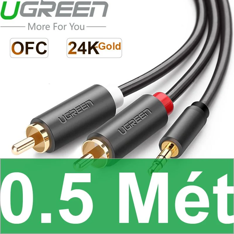 Cáp Audio 3.5mm to 2 RCA - Dây âm thanh 1 đầu 3,5mm ra 2 đầu AV hoa sen 0.5 Mét | 1 Mét | 1,5 Mét | 2 Mét ... 8 Mét | 10 Mét - Phụ Kiện Điện Tử Việt Nam