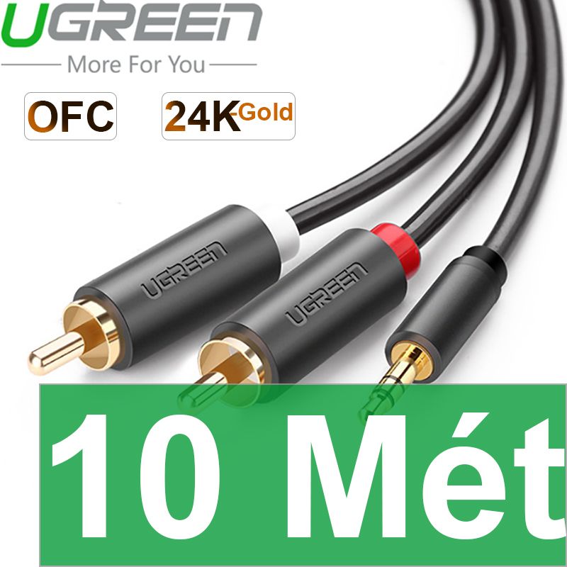Cáp Audio 3.5mm to 2 RCA - Dây âm thanh 1 đầu 3,5mm ra 2 đầu AV hoa sen 0.5 Mét | 1 Mét | 1,5 Mét | 2 Mét ... 8 Mét | 10 Mét - Phụ Kiện Điện Tử Việt Nam