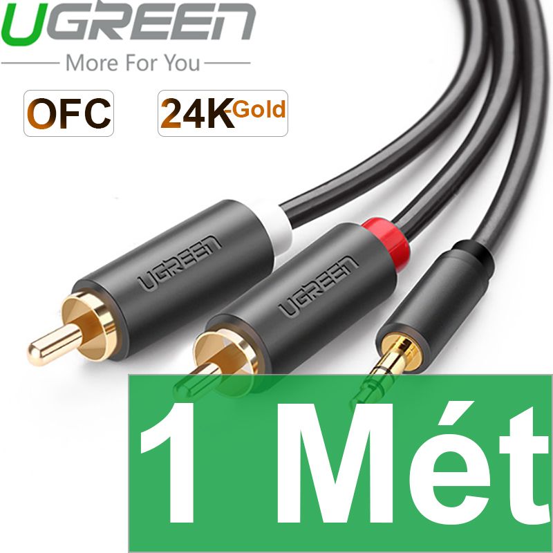 Cáp Audio 3.5mm to 2 RCA - Dây âm thanh 1 đầu 3,5mm ra 2 đầu AV hoa sen 0.5 Mét | 1 Mét | 1,5 Mét | 2 Mét ... 8 Mét | 10 Mét - Phụ Kiện Điện Tử Việt Nam