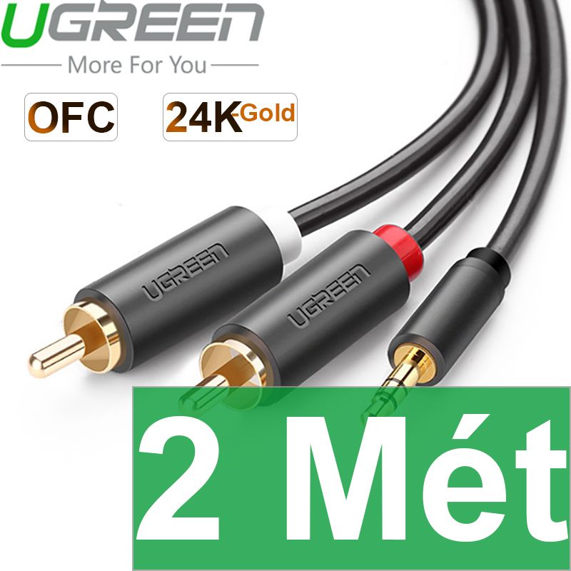 Cáp Audio 3.5mm to 2 RCA - Dây âm thanh 1 đầu 3,5mm ra 2 đầu AV hoa sen 0.5 Mét | 1 Mét | 1,5 Mét | 2 Mét ... 8 Mét | 10 Mét - Phụ Kiện Điện Tử Việt Nam