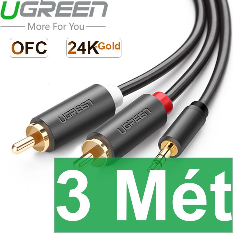 Cáp Audio 3.5mm to 2 RCA - Dây âm thanh 1 đầu 3,5mm ra 2 đầu AV hoa sen 0.5 Mét | 1 Mét | 1,5 Mét | 2 Mét ... 8 Mét | 10 Mét - Phụ Kiện Điện Tử Việt Nam